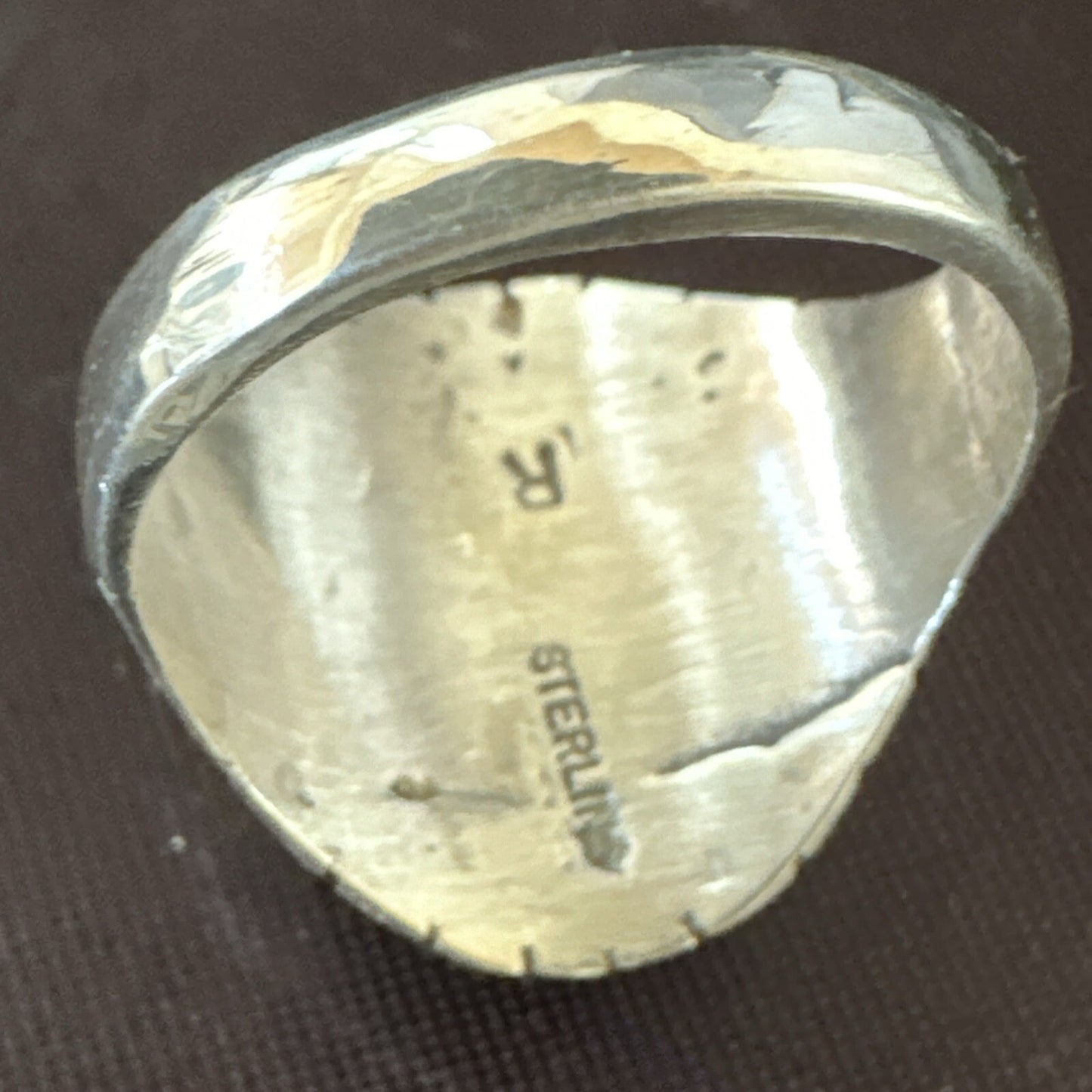 Mens Wild Horse Turquoise Southwestern Sterling Silver Ring Size 10.5 17793