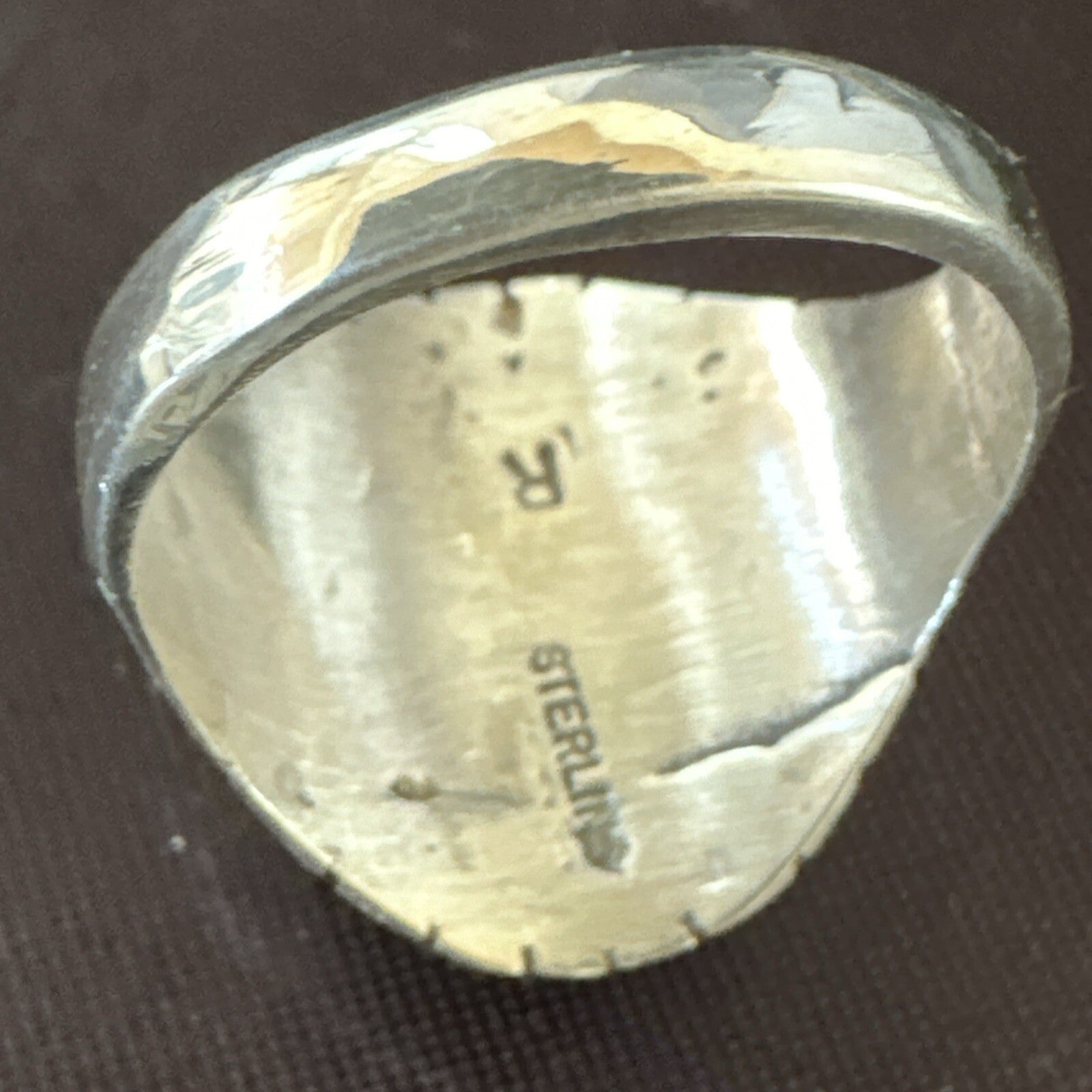Mens Wild Horse Turquoise Southwestern Sterling Silver Ring Size 10.5 17793