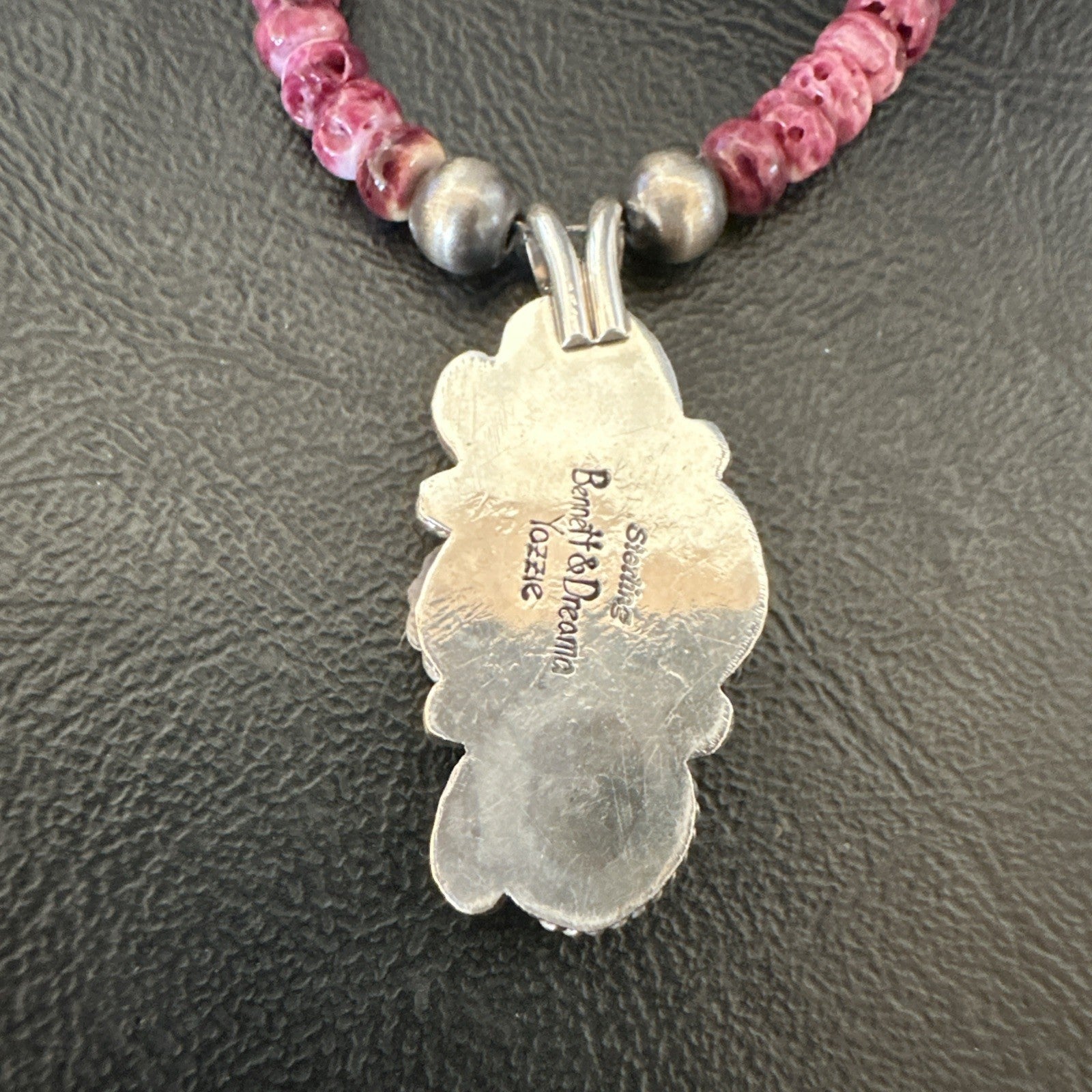 Sterling Purple Spiny Sugilite Pendant Navajo Silver Necklace 19608