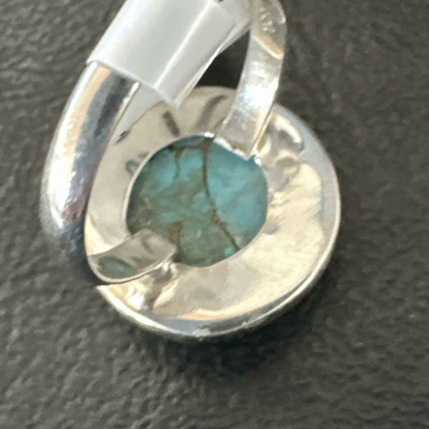Blue Turquoise#8 Southwestern Sterling Silver Ring Size 7 19740