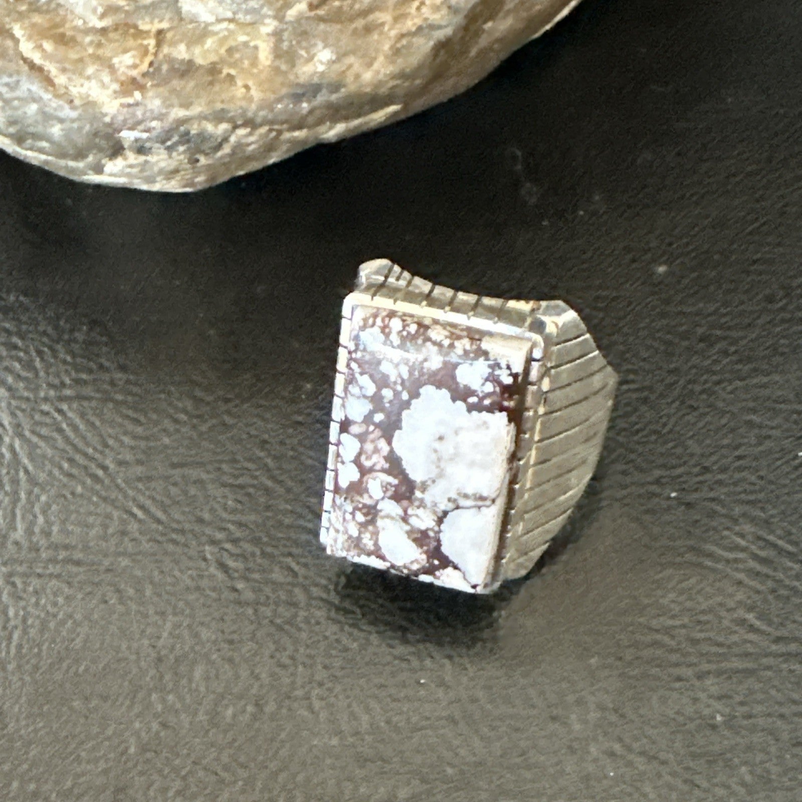 Mens Wild Horse Turquoise Navajo Sterling Silver Ring Sz 13.5 19409