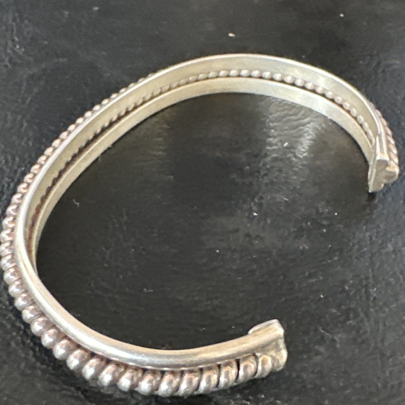 Native American Cuff Bracelet Old Pawn Navajo Sterling Silver 15072