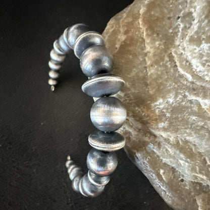 Children Navajo Pearls Sterling Silver Bead Stainless Wrap Bracelet 4.5" 19022
