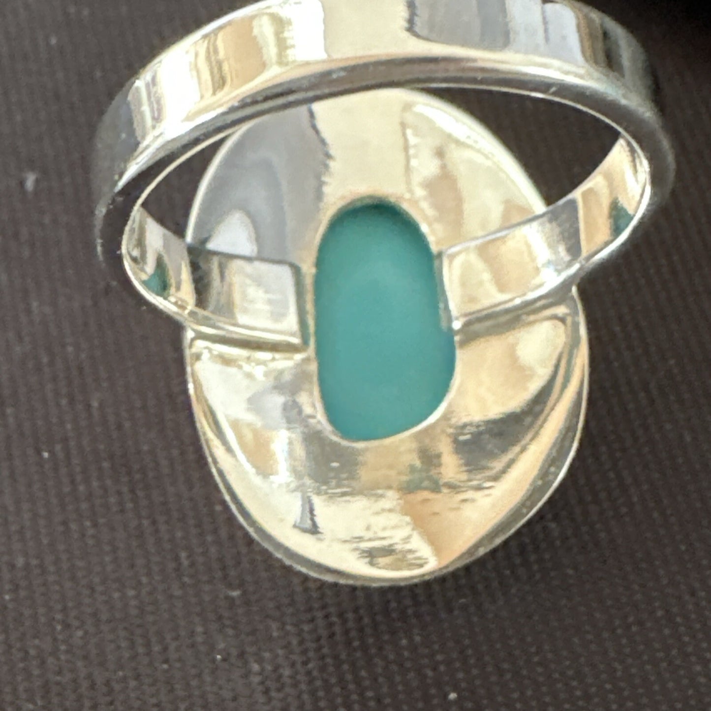 Southwestern Sterling Silver Blue Kingman Turquoise Ring Size 7 18509