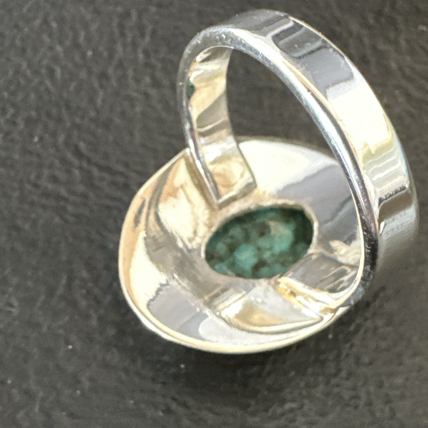 Southwestern Sterling Silver Blue Kingman Turquoise Ring Size 7 18503