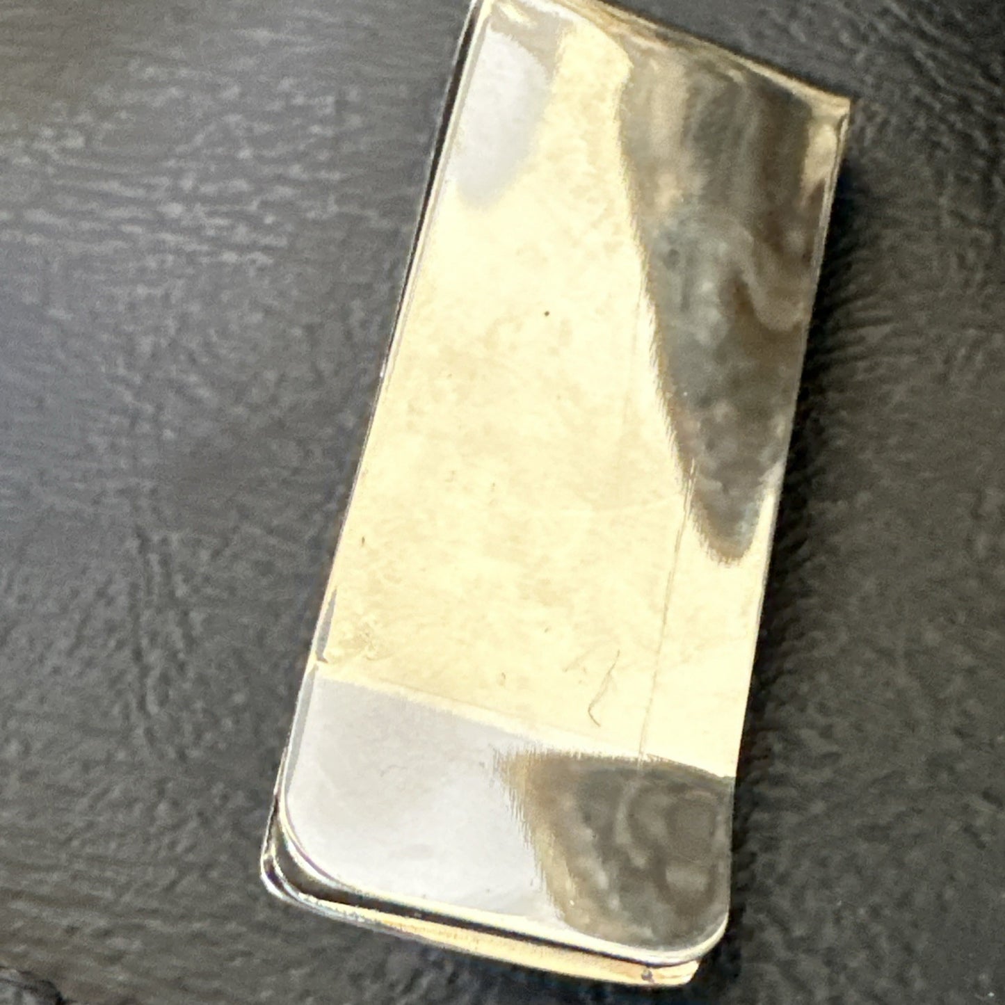 Mens Blue Turquoise Navajo Credit Card Holder Stamped Silver Money Clip 19734
