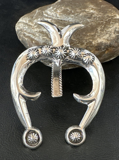 XL Mens Womens Naja Pendant Navajo Sterling Silver 17678