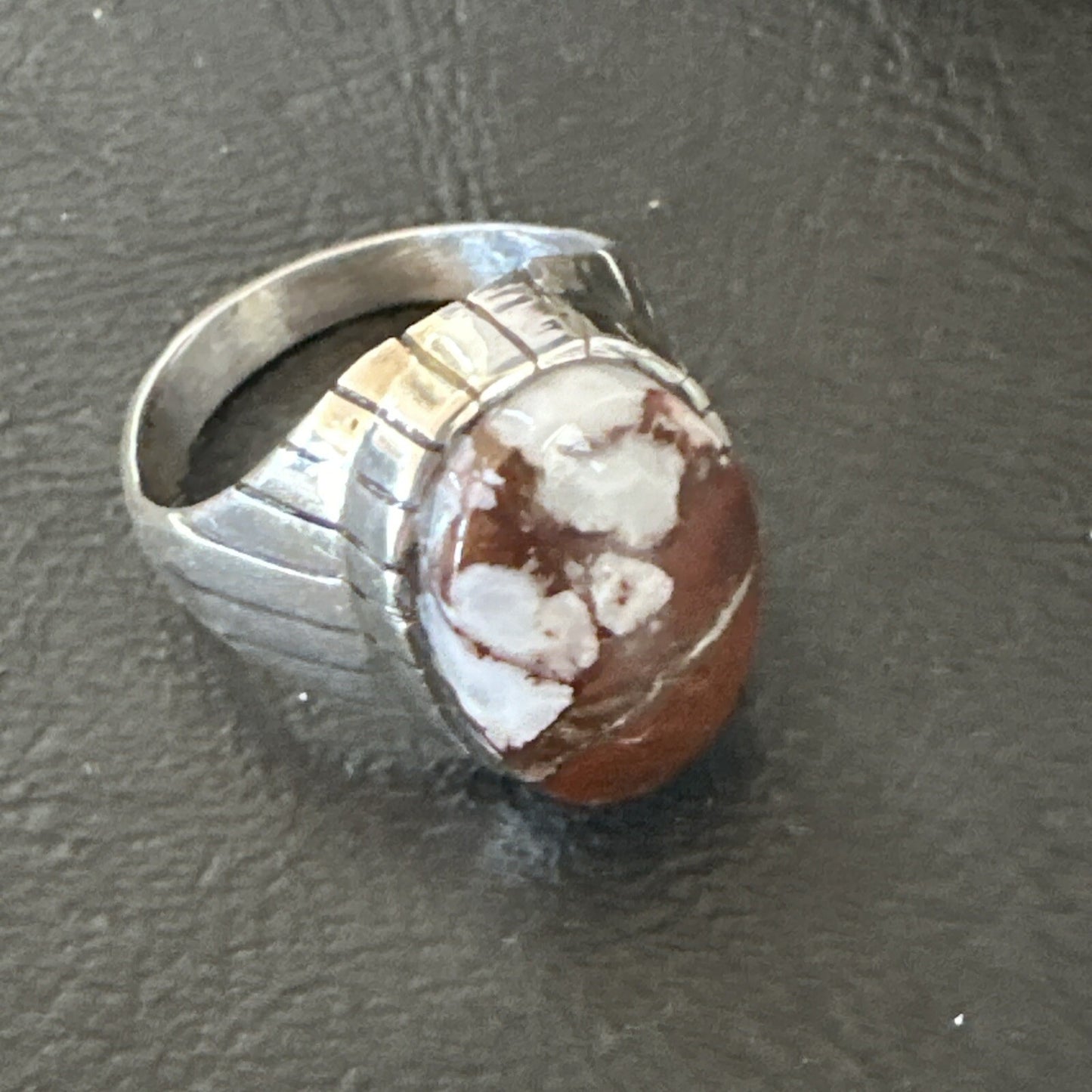 Mens Wild Horse Turquoise Southwestern Sterling Silver Ring Size 10.5 17794