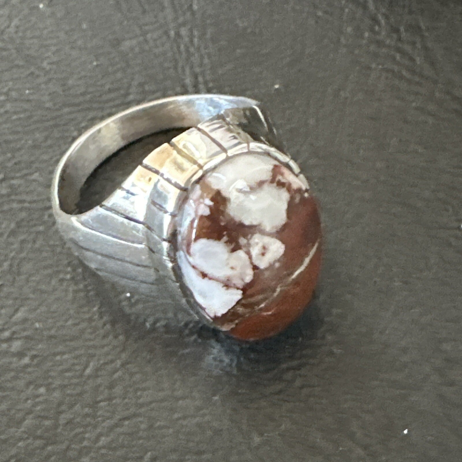 Mens Wild Horse Turquoise Southwestern Sterling Silver Ring Size 10.5 17794