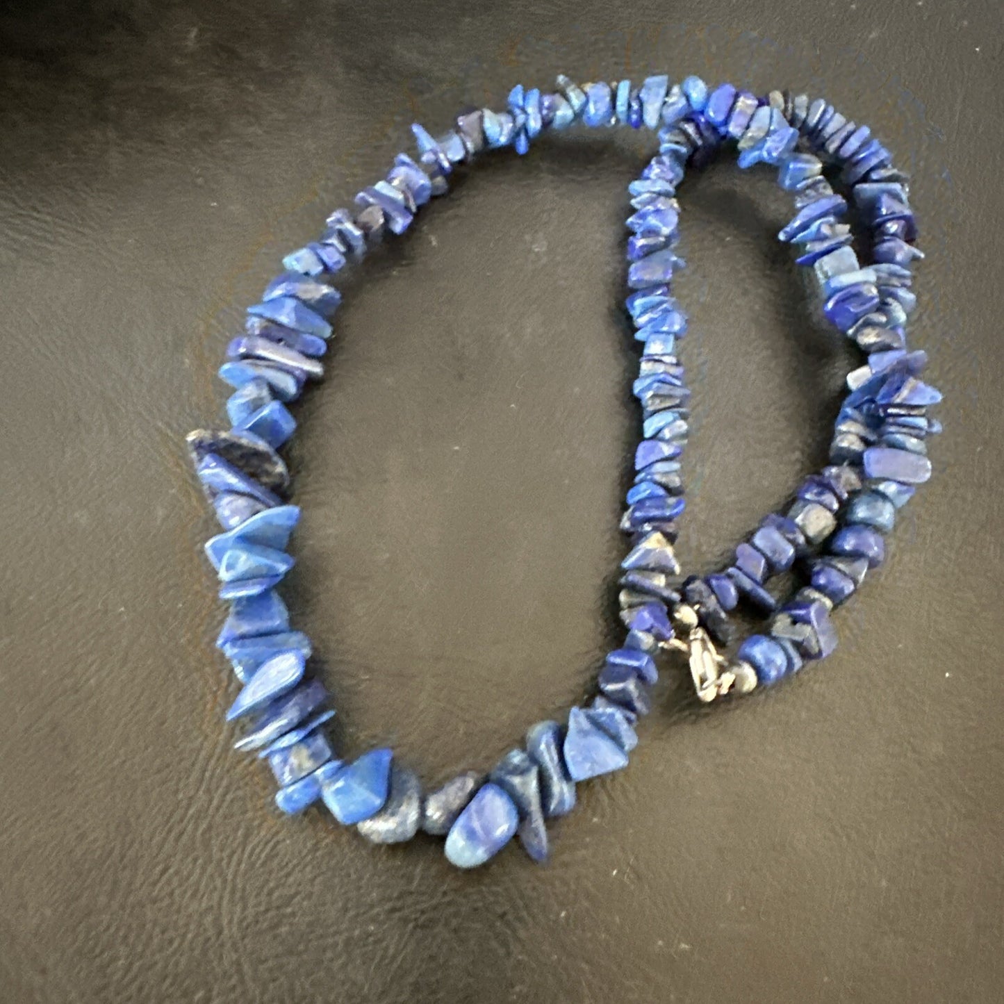 Mens Womens Lapis Lazuli Navajo Sterling Silver 20" Necklace 12903
