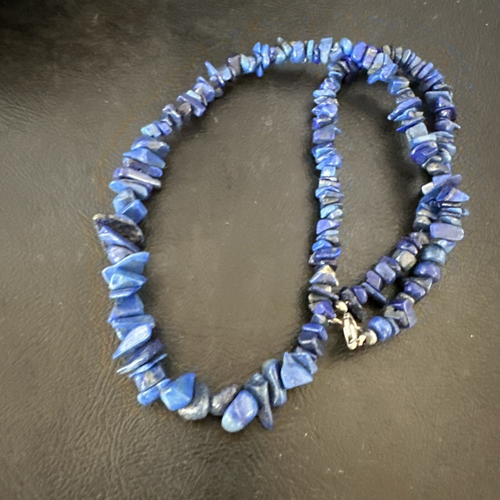 Mens Womens Lapis Lazuli Navajo Sterling Silver 20" Necklace 12903