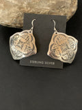 Navajo Stamped Stamped Handmade Earrings Set | Sterling Silver | Authentic Native American Handmade | 01195