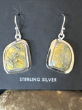 Women's Bumblebee Jasper Navajo Earrings | Sterling Silver | Authentic Native American Handmade | 15833