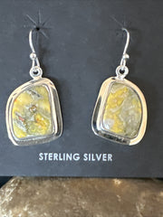 Women's Bumblebee Jasper Navajo Earrings | Sterling Silver | Authentic Native American Handmade | 15833