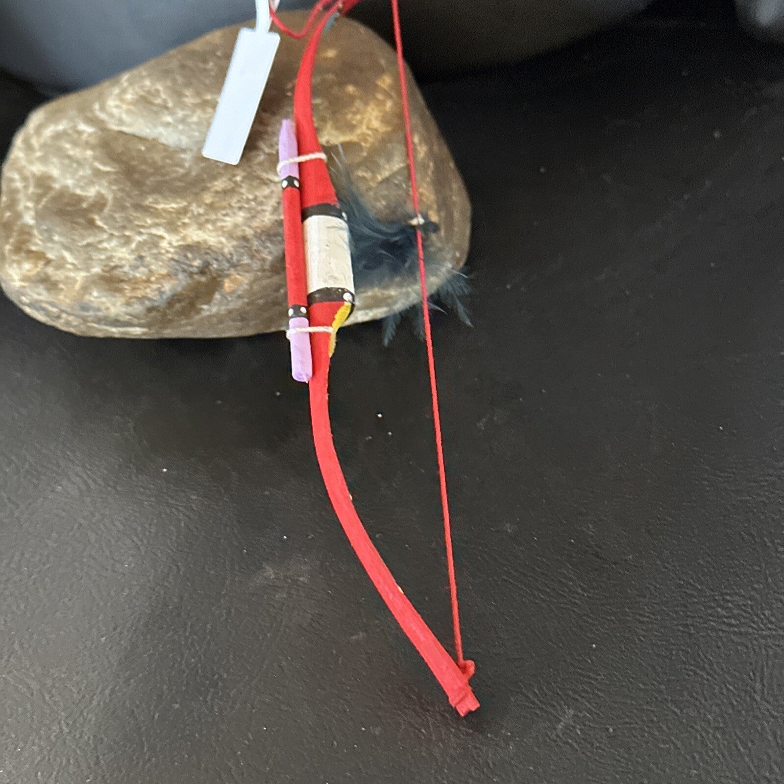 Red Bow Model 6.5" Car Charm Mirror Dangler 08889