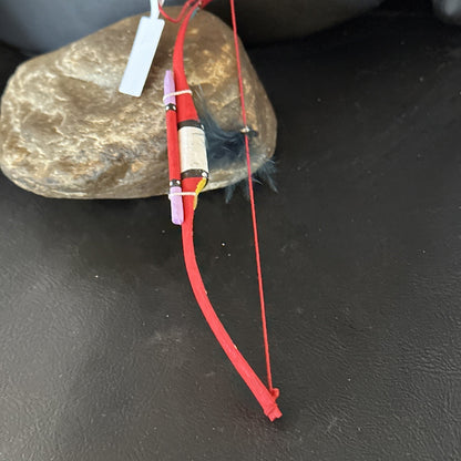 Red Bow Model 6.5" Car Charm Mirror Dangler 08889