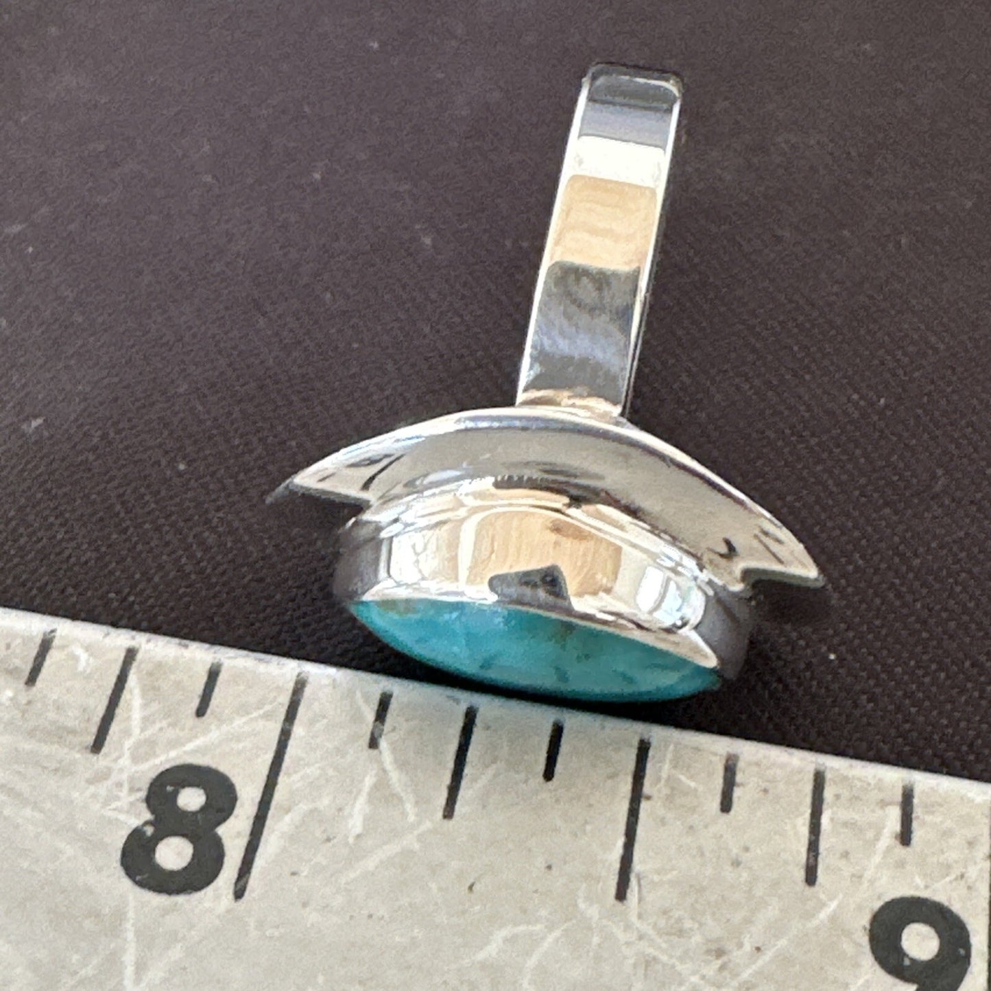 Southwestern Sterling Silver Blue Kingman Turquoise Ring Size 6 18535