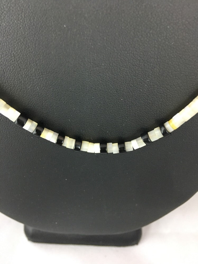 Handmade Native American Black Onyx Sterling Silver Men's Necklace 10052