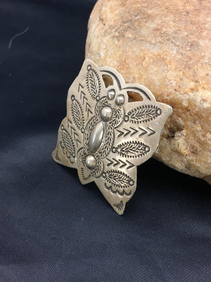 Dragonfly Sterling Silver Navajo Pin Pendant 02665