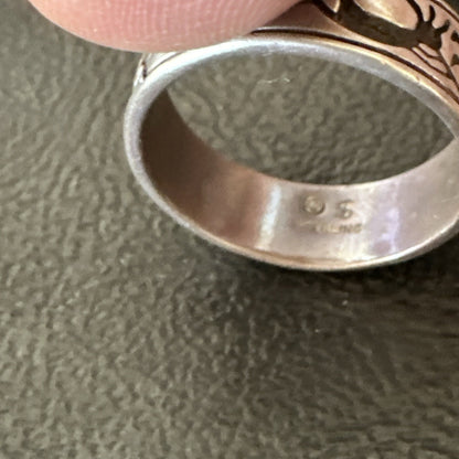 Kokopelli Wedding Band Navajo Sterling Silver Ring Size 9.5 17971