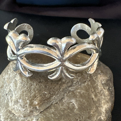 Tufa Cast Mens Womens Navajo Sterling Silver Cuff Bracelet 19689