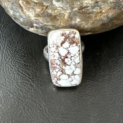 Mens Womens Wild Horse Turquoise Navajo Sterling Silver Ring Sz 7 17343
