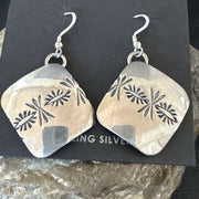 Navajo Stamped Earrings Set | Sterling Silver | Authentic Native American Handmade | 4754