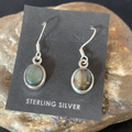 Navajo Blue Labradorite Dangle Earrings | Sterling Silver | Authentic Native American Handmade | 13069