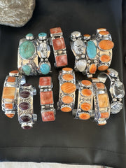 A Lot NAVAJO Zuni Southwestern Bracelet Jewelry | Sterling Silver | Authentic Native American Handmade