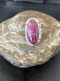 Women's Purple Spiny Oyster Navajo Ring Size 6.5 | Sterling Silver | Authentic Native American Handmade | 18583