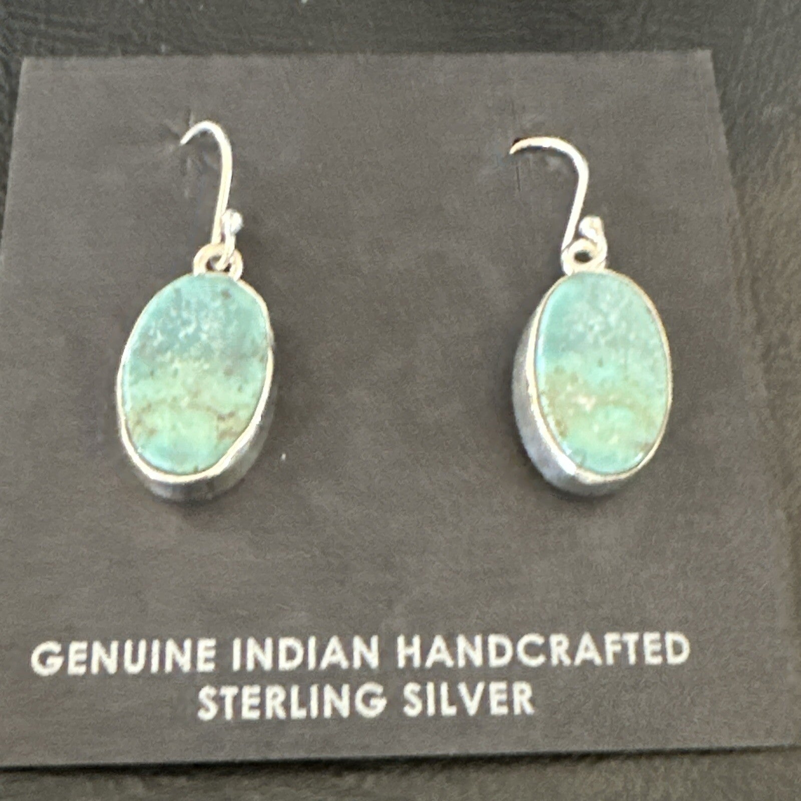 Gorgeous Blue Sterling Silver Denim Lapis Dangle Earrings 1” 15809