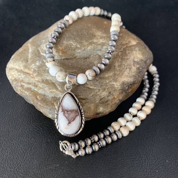Navajo Pearls Purple Spiny Oyster Necklace | Sterling Silver | Authentic Native American Handmade | 4563