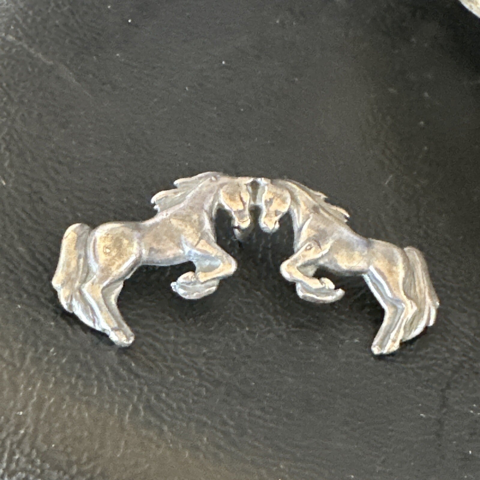 Galloping Horses Pendant Navajo Sterling Silver 2” 15453