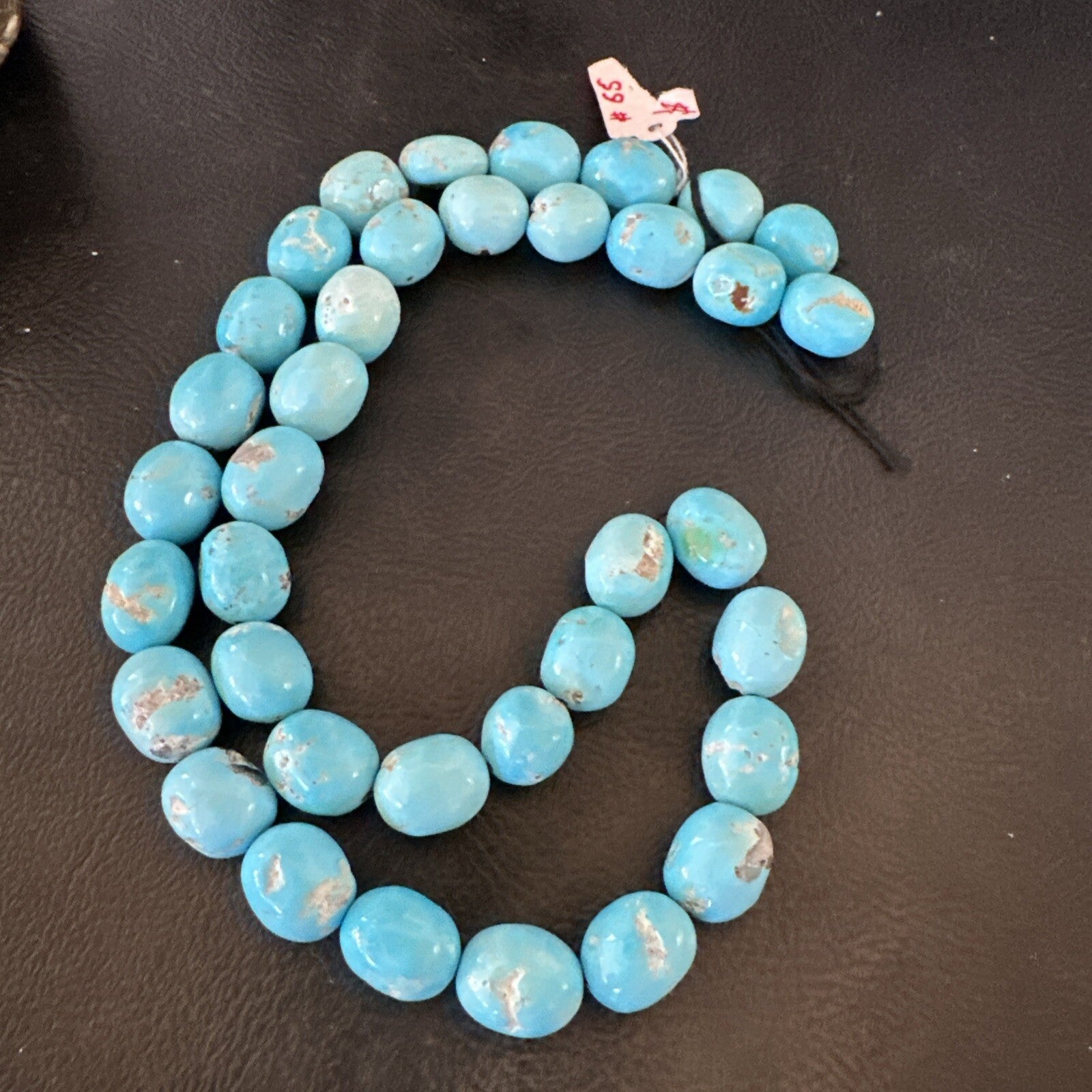 Authentic Blue Sleeping Beauty Turquoise Nugget Strand 18” 18591