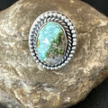 Navajo Green Royston Turquoise Ring Size 7 | Sterling Silver | Authentic Native American Handmade | 19630