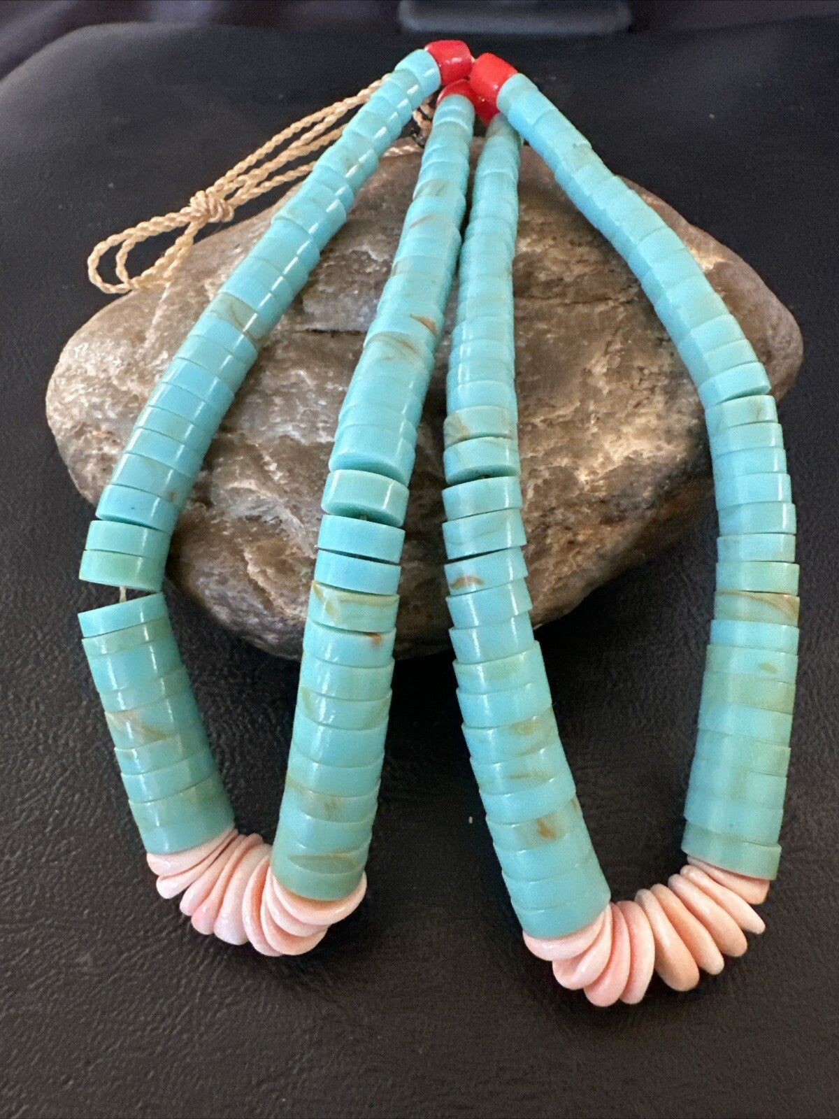 Set Of Jaclas Only Men Santo Domingo Coral Spiny Turquoise 4.5” 17847