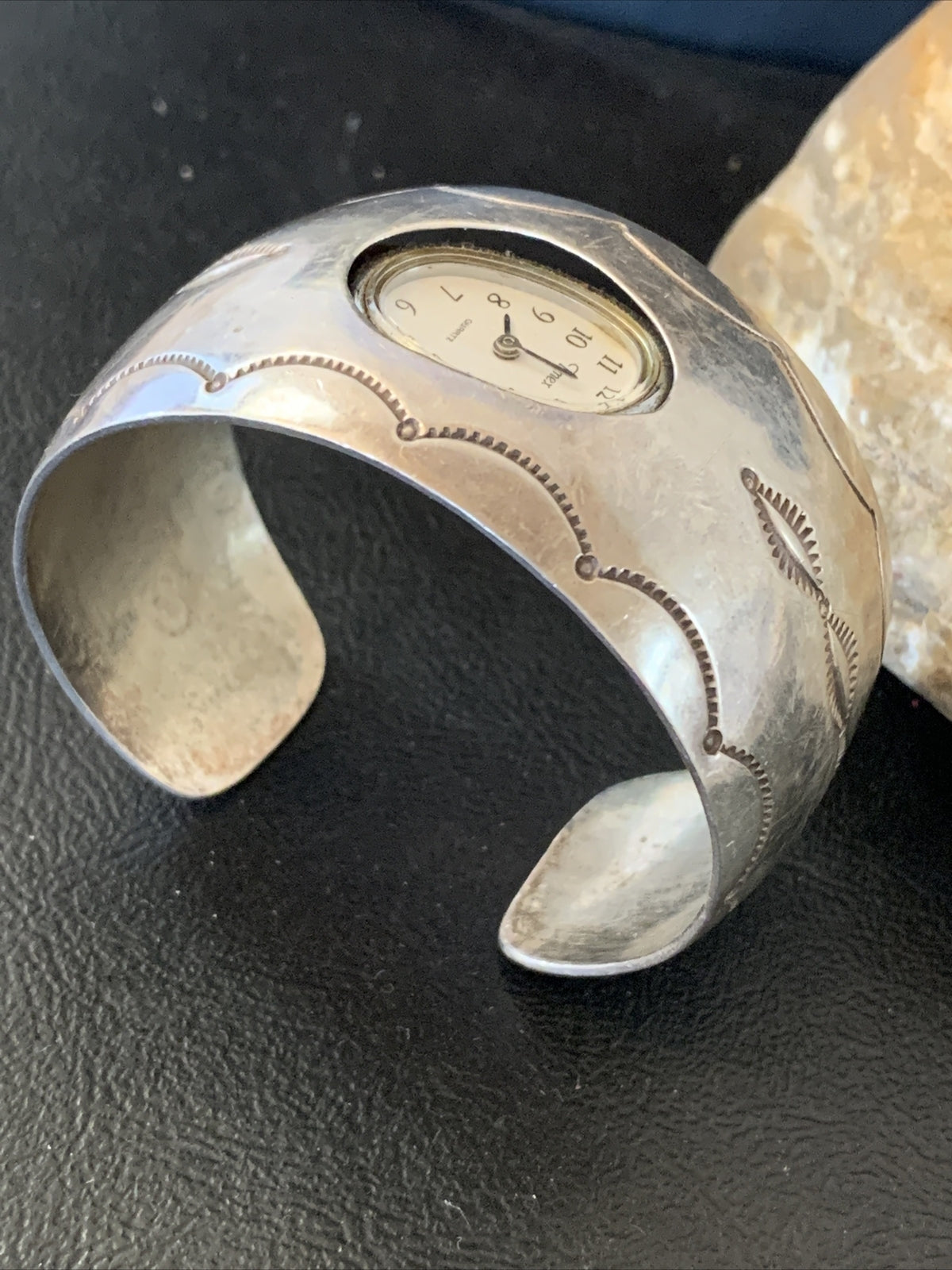 All Sterling Silver Southwestern Watch Tips Bracelet 01458
