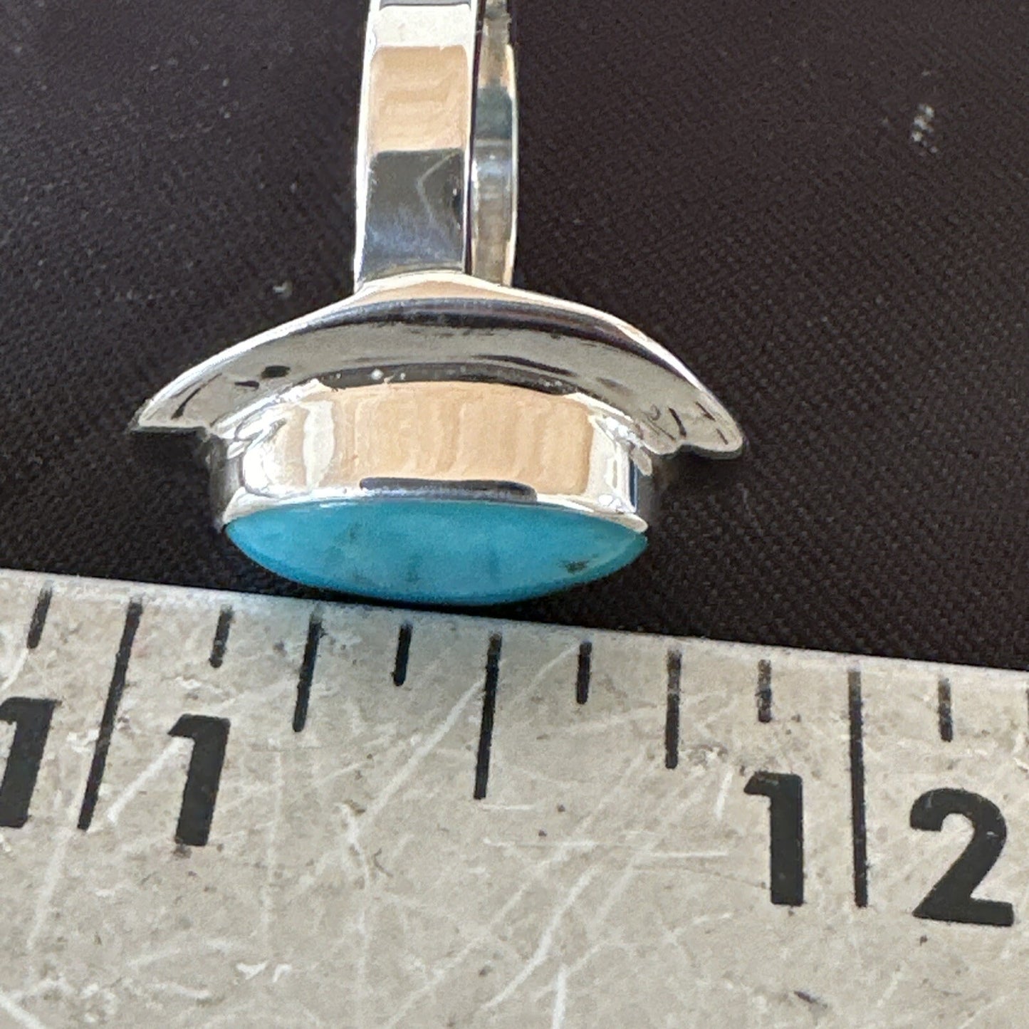 Southwestern Sterling Silver Blue Kingman Turquoise Ring Size 7 18503