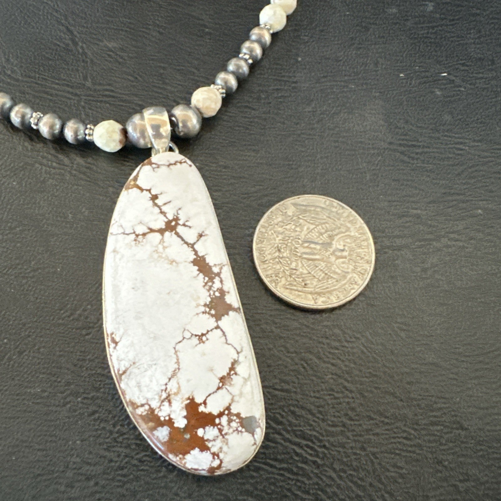 Mens Womens Wild Horse Turquoise Pendant Navajo Sterling Silver Necklace 19572