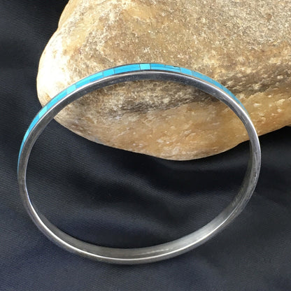 Sleeping Beauty Turquoise Southwestern Sterling Silver Bracelet 10193