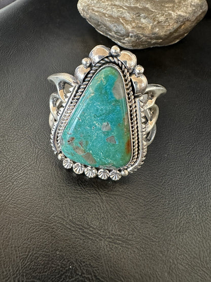 Mens Tufa Royston Turquoise Navajo Sterling Silver Cuff Bracelet 7.1" 19452