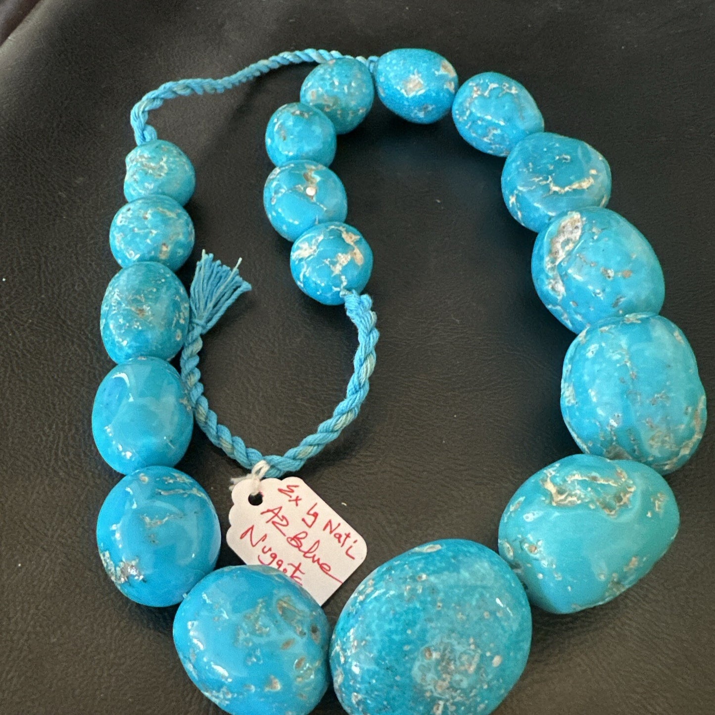 Collectors Authentic Blue Sleeping Beauty Graduated Turquoise 20” 18477