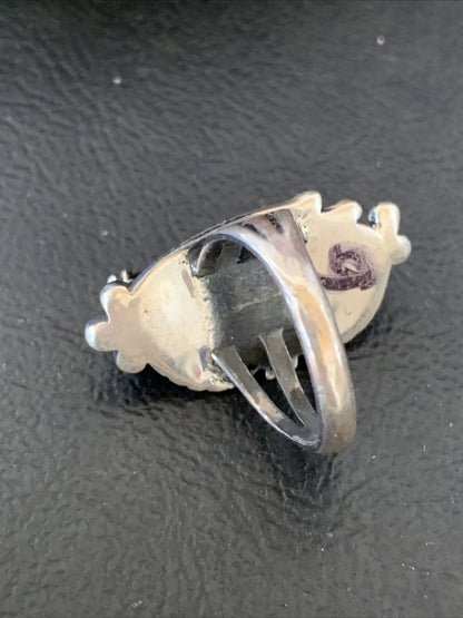 Womens Purple Spiny Oyster Navajo Sterling Silver Ring Size 5.5 03478