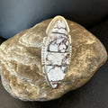 Men's Women's Wild Horse Turquoise Inlay Navajo Ring Sz 7 | Sterling Silver | Authentic Native American Handmade | 19109