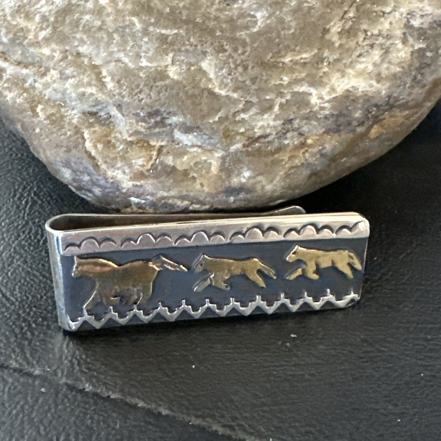 Money Clip Running Horse Native American Navajo Sterling Silver T&R Singer 17824
