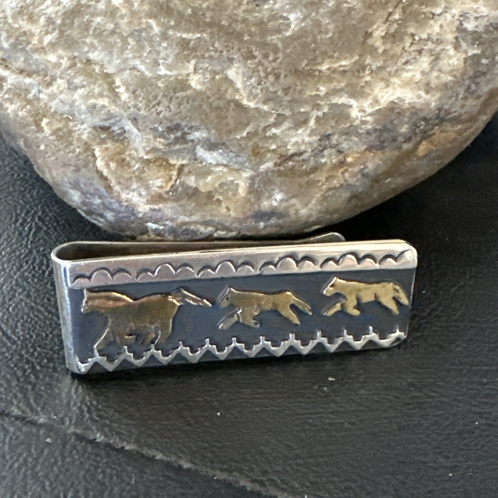 Money Clip Running Horse Native American Navajo Sterling Silver T&R Singer 17824