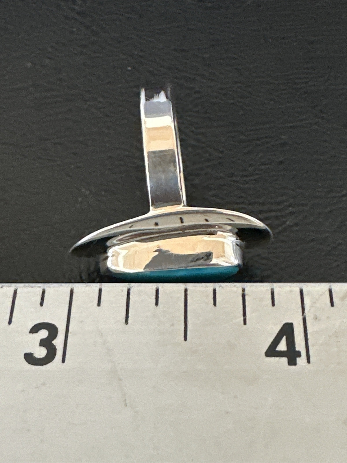 WoMens Sterling Silver Blue Kingman Turquoise Ring Size 7.5 17683