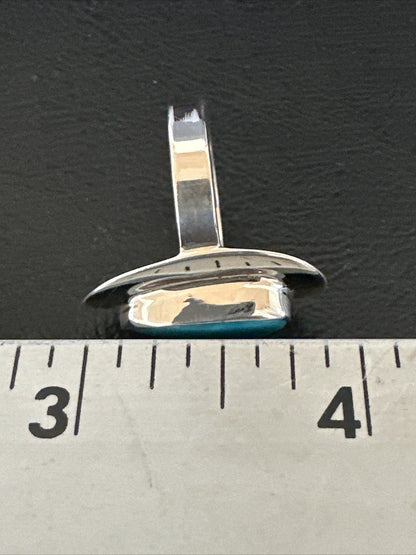 WoMens Sterling Silver Blue Kingman Turquoise Ring Size 7.5 17683