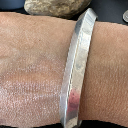 Old Pawn Navajo Cuff Bracelet Native American Sterling Silver 18124