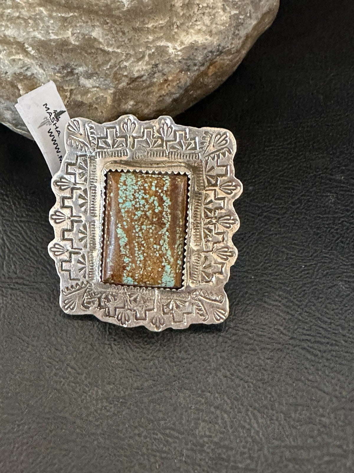 Men Women Blue Turquoise#8 Navajo Sterling Silver Ring Size 9 19107